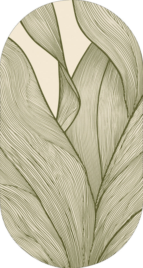 Vloerkleed MOMO rugs x NOŪRA studios - Botanical Beige/green capsule 250x350 cm