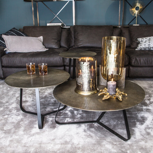 PTMD salontafel Kae - zwart - 59x59x41cm