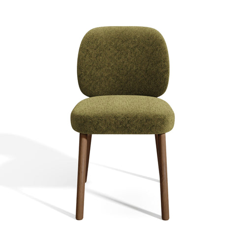 Premium Interiors - Set van 2 stoelen MOKA - getextureerd fluweel vintage groen 47cm