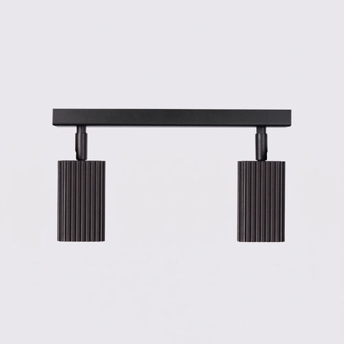 Sollux Lighting Plafondlamp RAYO 2 zwart - 30x6x16,5cm