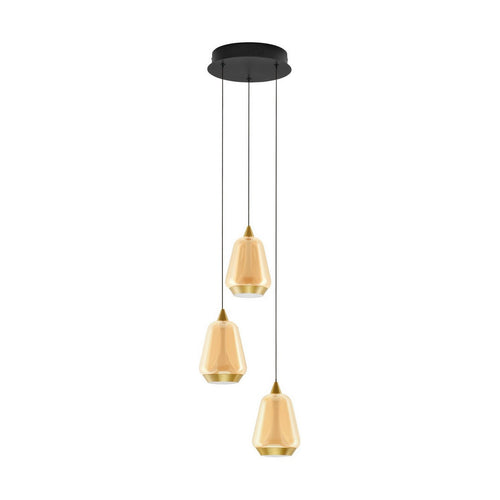 Nova Luce ALISH Hanglamp met clusterontwerp, messing goud, mat zwart, champagne, Triac dimbare LED 24W 1299lm 3000K