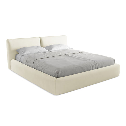 LaMiaSofa Bed met opbergruimte Milano - chenille stof - beige - 200x228x82