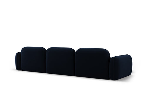 Cosmopolitan Design Modulaire hoekbank links Sydney 4-zits, flueel, koningsblauw - 165x320x70cm