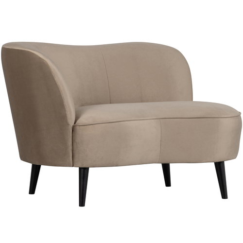 WOOOD loungefauteuil links Sara - Velvet - Khaki - 71x112x81 - vtwonen shop