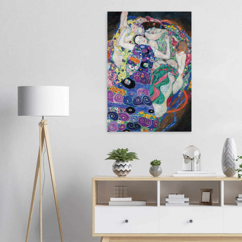 Artfulprints Poster met Lijst Gustav Klimt - The maiden   - 30x40 cm - Meerkleurig