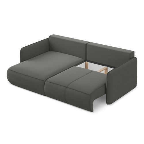 LaMiaSofa hoekbank links Palermo - velours - staal - 207x148x86