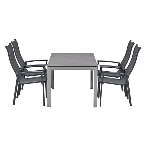 Garden Impressions Tuinset Hilly 5-delig - Skala tuintafel 160x90 cm