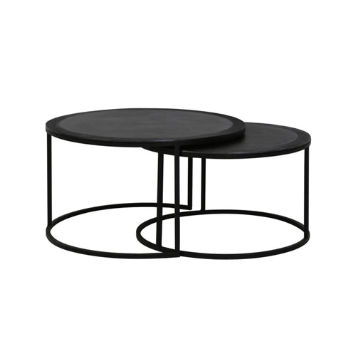 Light & Living tafel  - zwart - 75x75x45 cm