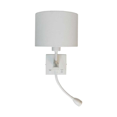 Artdelight Wandlamp Quad USB - Wit