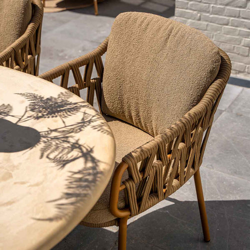 4 Seasons tuinset Biarritz 7-delig amber - Colorado tuintafel 240x105 cm ovaal