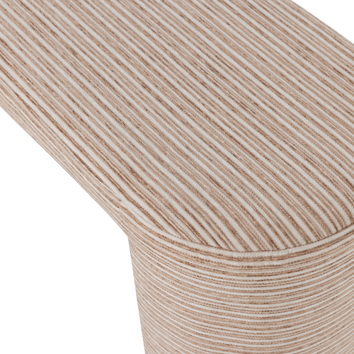 WOOOD gestoffeerd bankje Jacob - Streep Dessin - Lichtbruin - 46x130x46