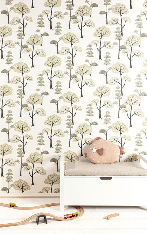 Masureel behang bosrijk landschap beige - 53 cm x 10.05 m - 631852 - vtwonen shop