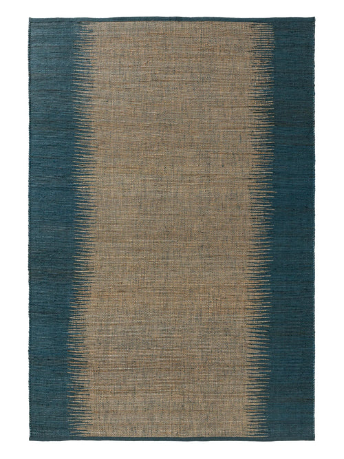 benuta jute vloerkleed Tulsi - blauw - 200x300 cm