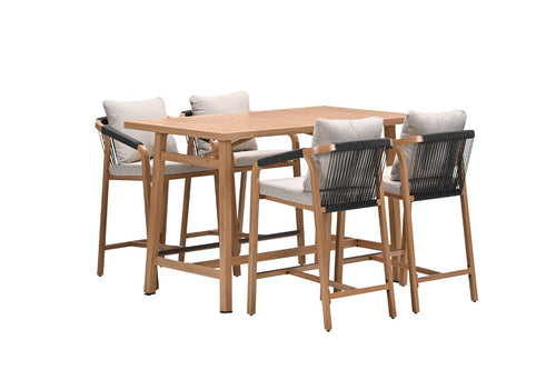 Monti barset - 5-dlg.- light teaklook - rope lava zwart - gobi sand - vtwonen shop