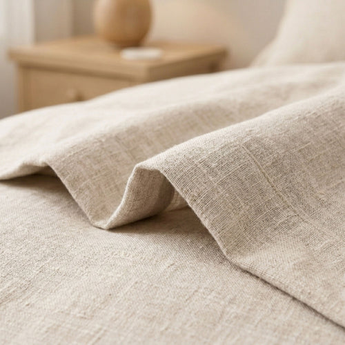 Ten Cate Linnen/Katoensatijn Dekbedovertrek 140x200/220 - Beige
