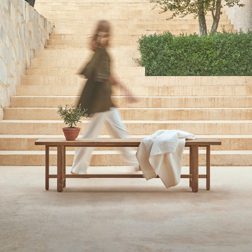 Tikamoon Tuinbank van gerecycled massief teakhout - Naturel - vtwonen shop