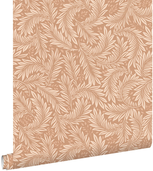 ESTAhome behang bladeren terracotta - 50 x 900 cm - 131140 - vtwonen shop