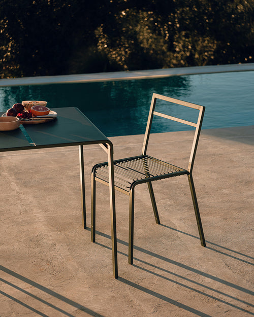 noo.ma Oto Chair - duurzame metalen buitenstoel, Forest Green