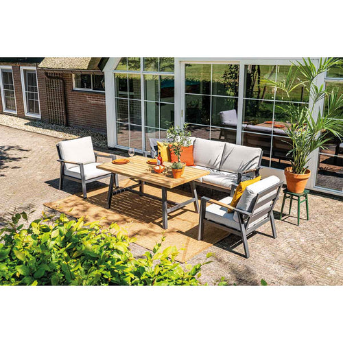 Garden Impressions lounge dining set Lissabon valley sand - 4-delig stoel-bank - vtwonen shop