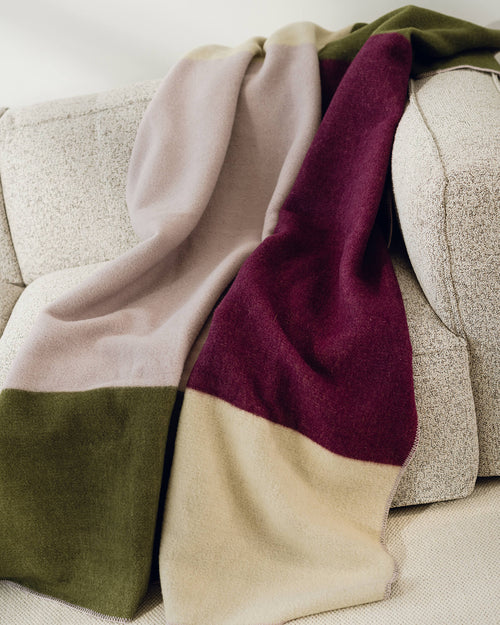 noo.ma HILU Wollen deken - Purple, Lilac & Green