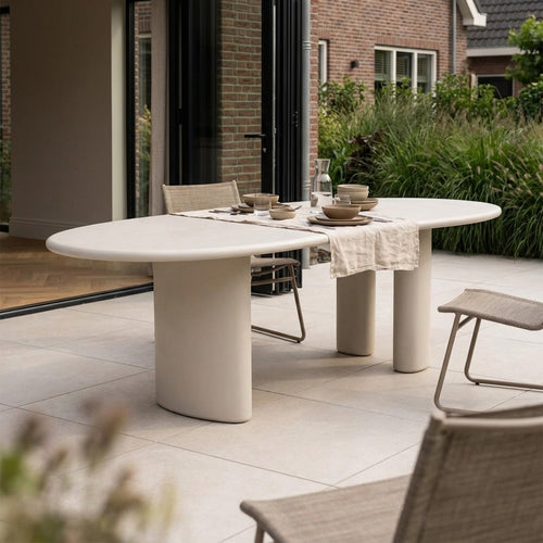 DÉJA Living Tuintafel Gulli - Beige Eco Composiet - 260x110x76cm