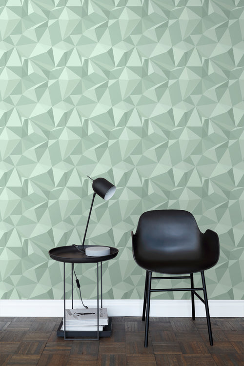 Sanders & Sanders behang grafisch 3D motief mintgroen - 50 x 900 cm - 935274 - vtwonen shop