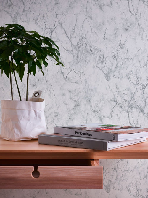 A.S. Création behang marmer grijs wit - 53 cm x 10.05 m - AS-361572