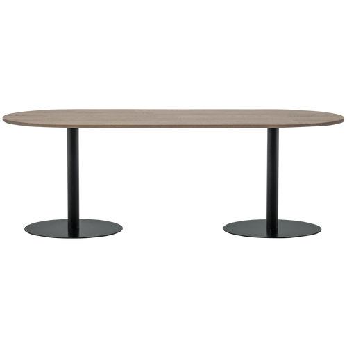 WOOOD eettafel ovaal vingerlas Tablo - Eiken - Pebble Grey - 220x90 - vtwonen shop