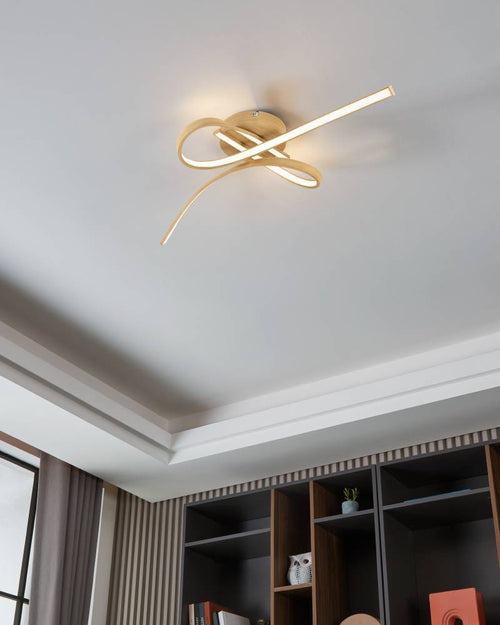 EGLO plafondlamp Selvina 2 - led - 68 cm - lichtbruin/wit - vtwonen shop