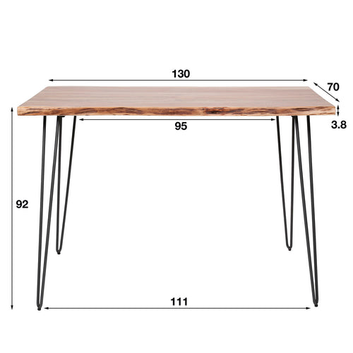 Giga Meubel Bartafel Edge - Naturel Hout - 130x70x92cm