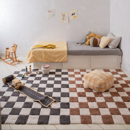 Lorena Canals wasbaar vloerkleed Kitchen Tiles Donker Grijs
