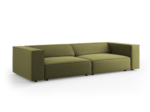 Cosmopolitan Design Bank Arendal 4-zits, flueel, lichtgroen - 102x244x70cm