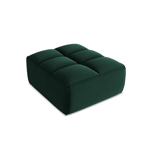 LaMiaSofa Poef Belluno - velours - flessengroen - 80x93x43
