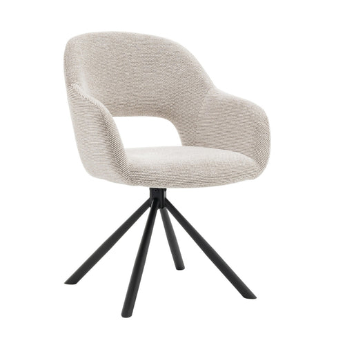 DÉJA Living Eetkamerstoel Livia - Beige - Draaibaar - Set van 2 - vtwonen shop