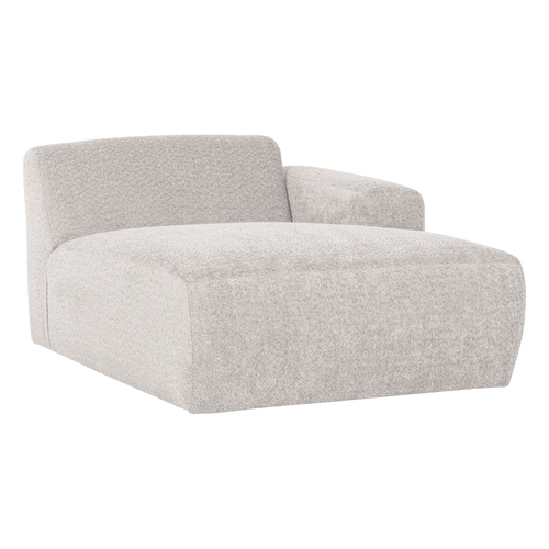 WOOOD chaise longue bank rechts Mojo Base - Wollig - Ecru - 74x112x162
