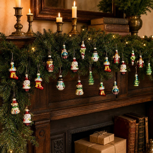 Mica Decorations Kerstballen Set van 20 Stuks - Kerstversiering voor de Kerstboom - Glazen Kerstornamenten met Klassieke Kerstfiguren - Kersthangers
