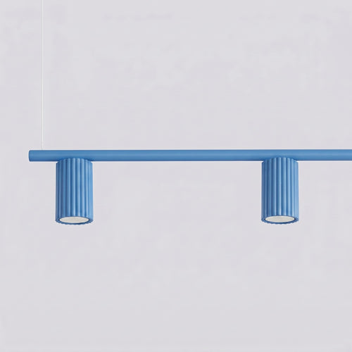 Sollux Lighting Kroonluchter KARBON 4 lichtblauw - 122x6,5x212cm