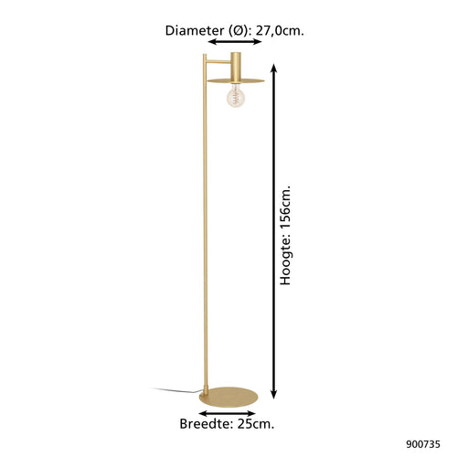EGLO staande lampen Escandell - e27 - geelkoper - vtwonen shop