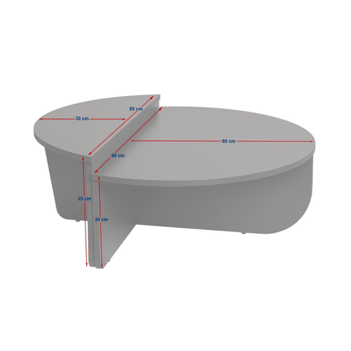 Calicosy - ORION Set van 2 salontafels - Licht hout - 90x90x35 cm