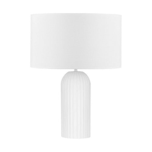Nova Luce AMMOS Tafellamp met ronde kap, wit, E27, 1x12W