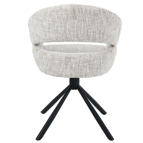 DÉJA Living Eetkamerstoel Zoë - Greige - Draaibaar - Set van 2 - vtwonen shop