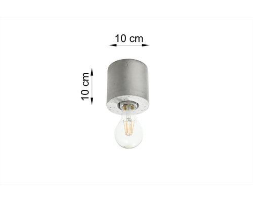 Sollux plafondlamp Salgado - 1 lichts - 10  x 10   cm - grijs - vtwonen shop