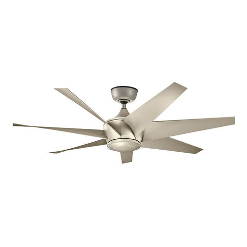 137 cm Deckenventilator mit 7 Flügeln, Antik-Satin-Silber, Fernbedienung
