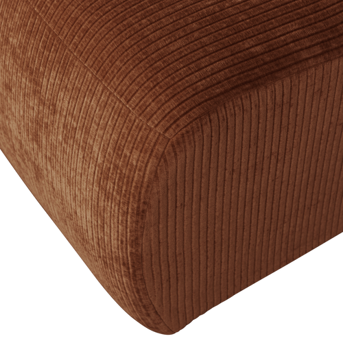 WOOOD 1-zits bank Mojo - Ribstof - Roest Bruin - 74x80x97 - vtwonen shop