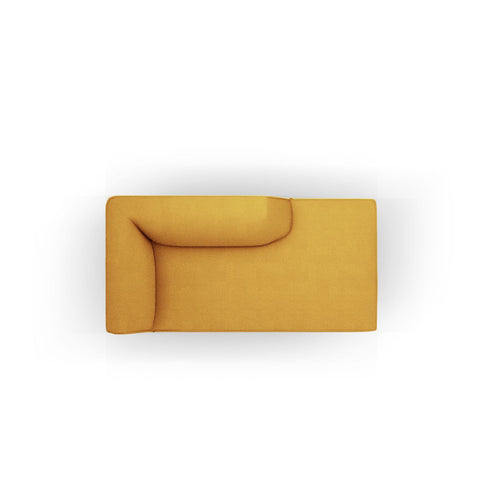 Cosmopolitan Design - Ligstoel rechts Siena structurele stof geel - 181x93x69cm