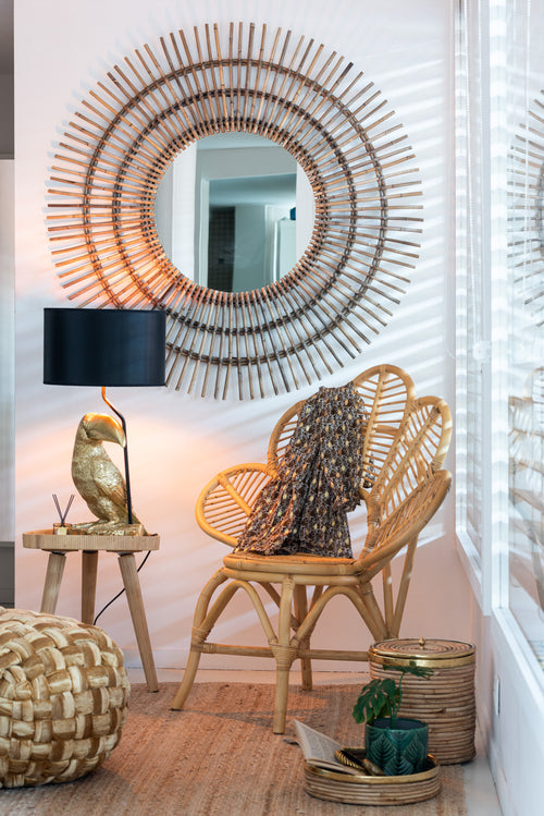 J-Line bijzettafel Rond Tripod - hout - naturel - set van 2 - vtwonen shop