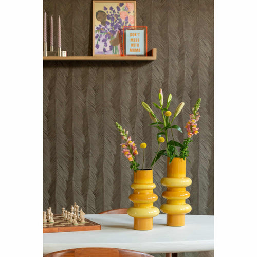 Present Time vaas Grato Medium - geel - Ø17.5cm