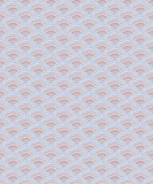 Masureel behang art deco motief blauw - 53 cm x 10.05 m - 631900 - vtwonen shop