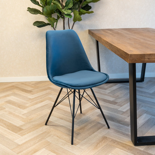 Kick kuipstoel Velvet - Donkerblauw - vtwonen shop