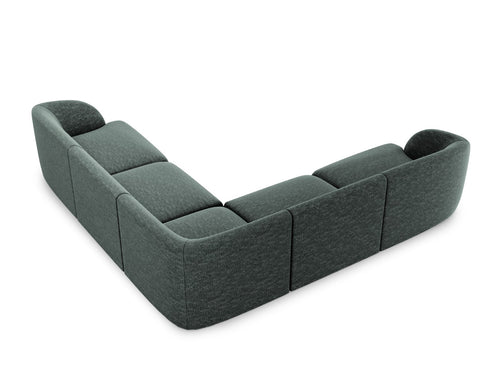 Micadoni Symmetrische hoekbank Miley 5-zits, chenille, olie - 255x255x70cm